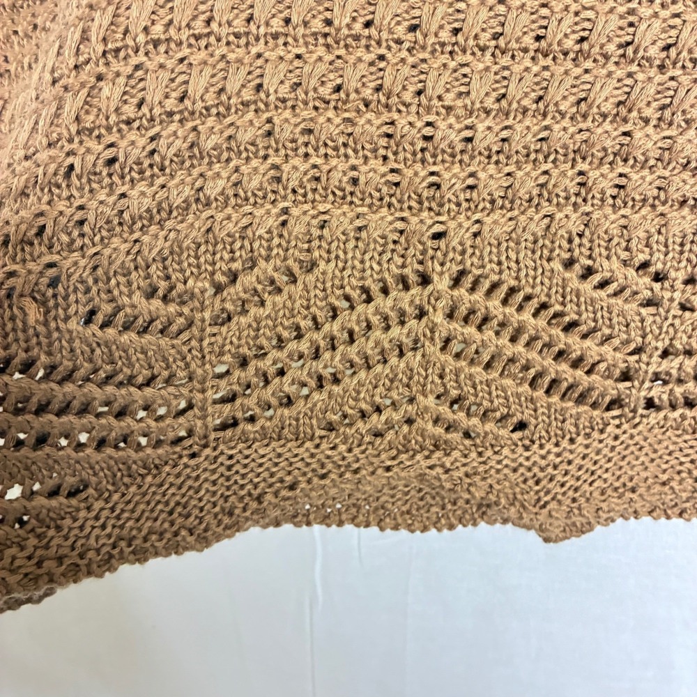 Crochet Open Knit Crop Tank Top Size XL Boho Western Country Concert Beachy - Picture 7 of 9